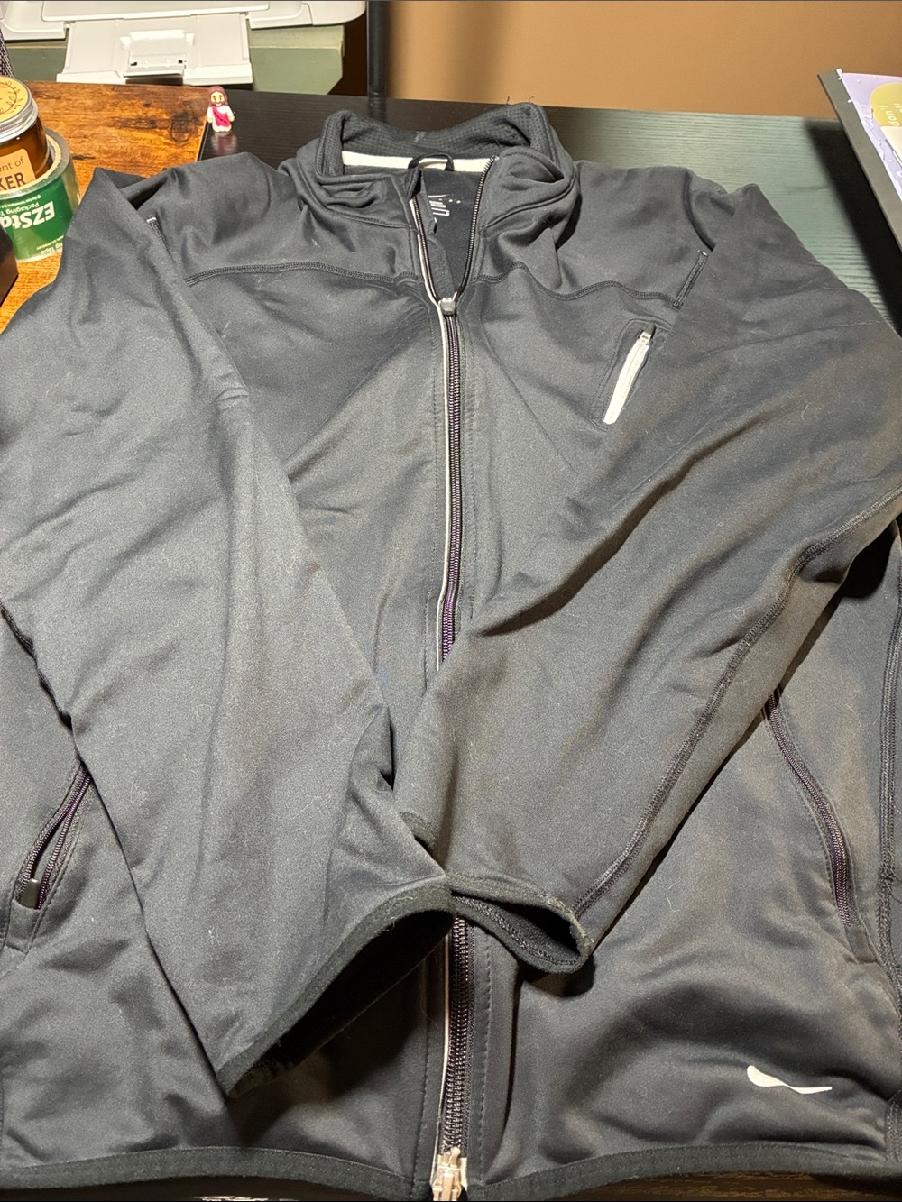 Nike Black Full-Zip Performance Jacket with Zip Pockets